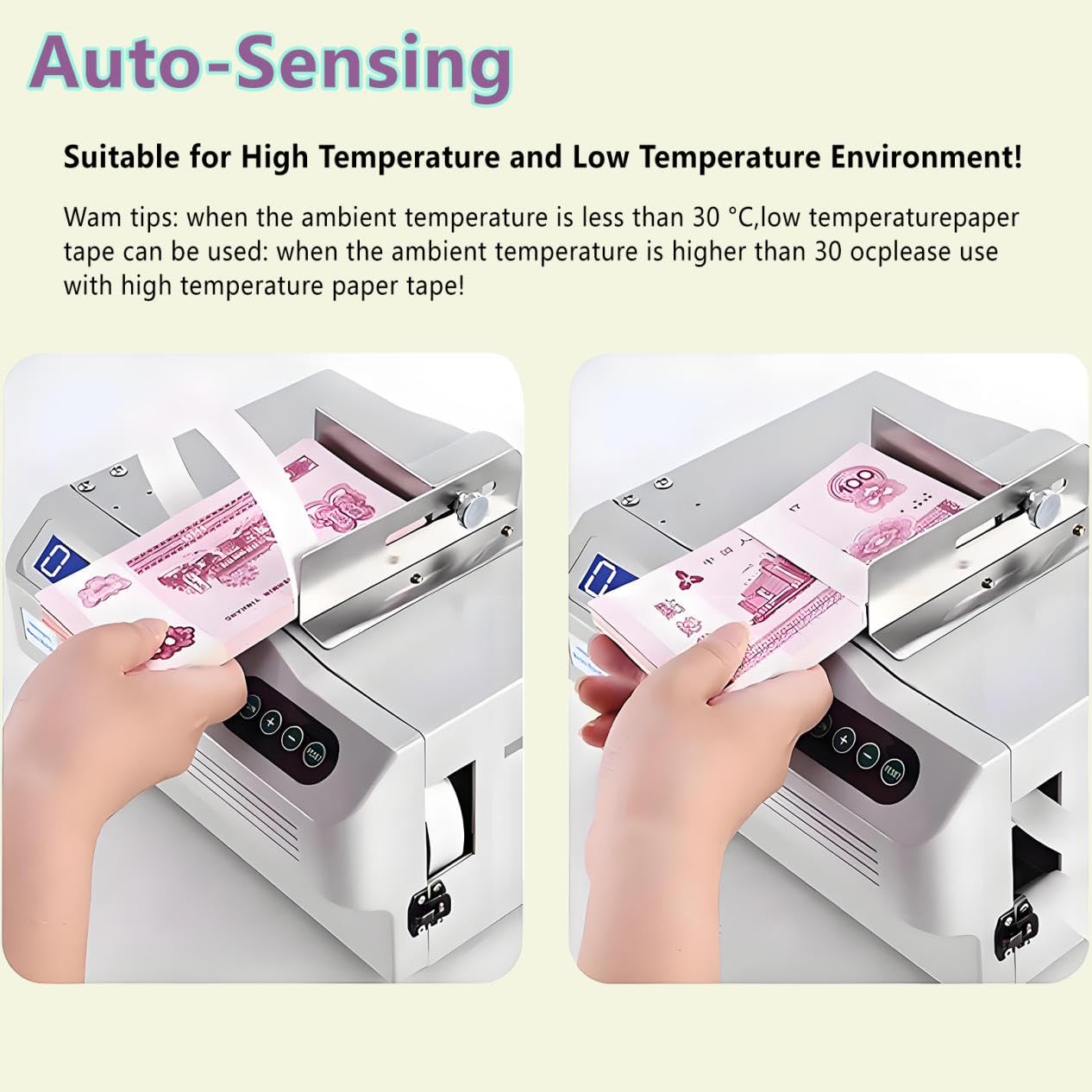 Encuadernadora de billetes con función de conteo y pantalla LCD, empacadora automática de dinero, pequeña máquina de embalaje de papel, eficiente y compacta