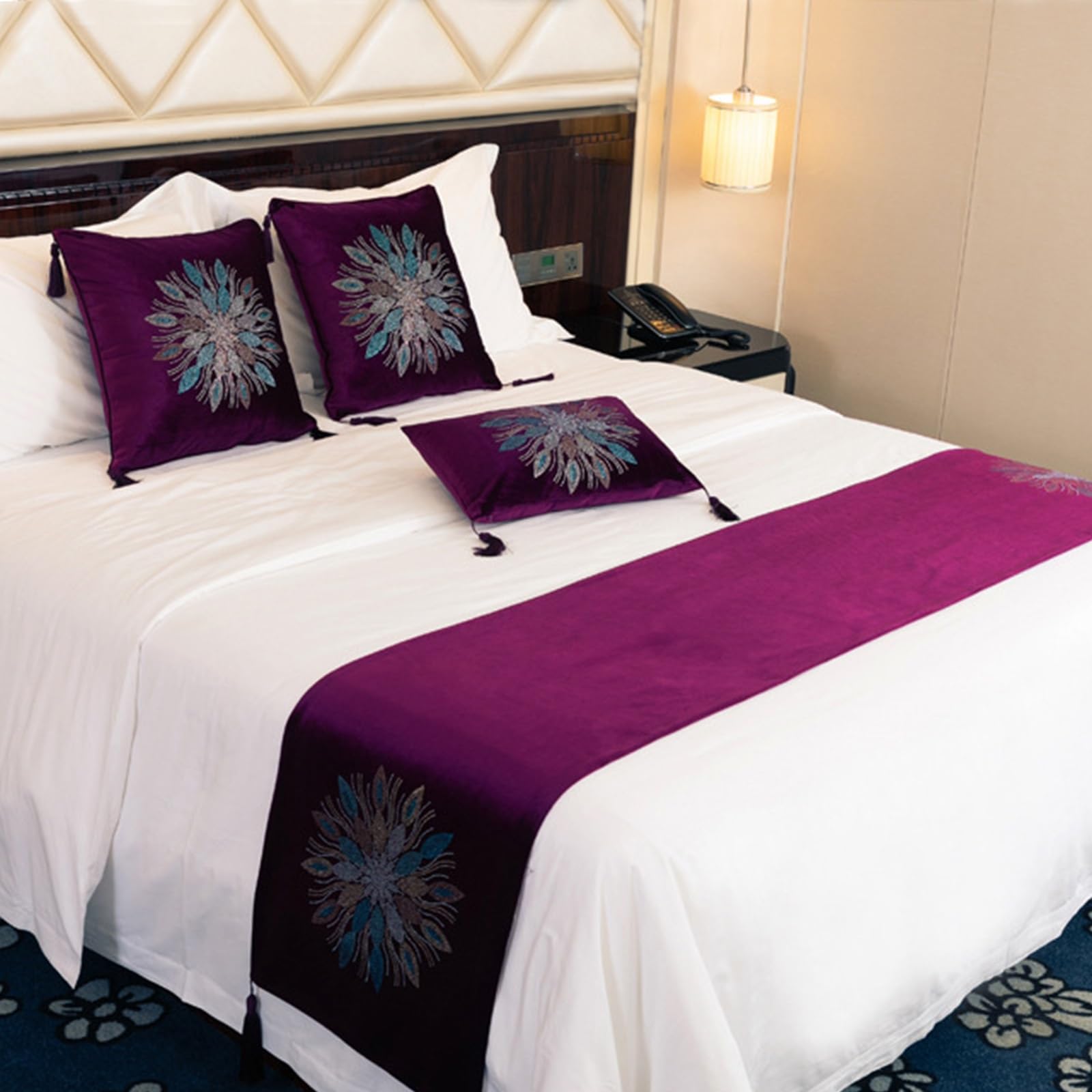 Foulards de pied de lit modernes pour décoration de chambre d'hôte