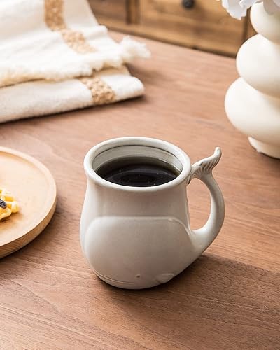 Miniatura 6 de INKRICH Whale - Taza de cerámica 20 onzas taza de café de cerámica grande taza de café 3D hecha a mano con ballena tazas de café novedosas