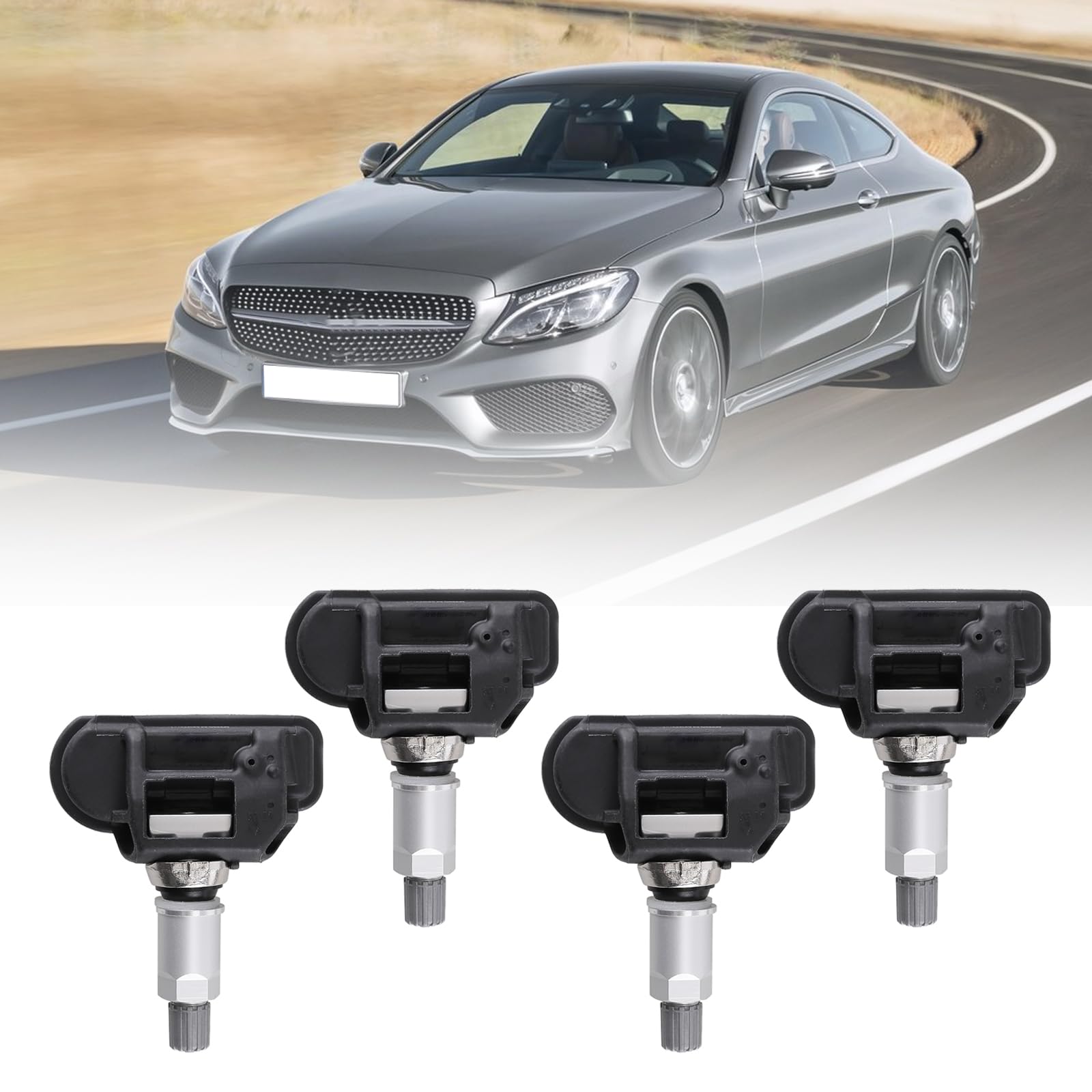 BYNYXI 4 sensori di pressione pneumatici RDK per Mercedes W205 W212 W222 W246 W176 A000090500300 A4479050500 A0009053907 RDKS Sensore A0009054100 A009057 200 TP. MS sensore pressione pneumatici
