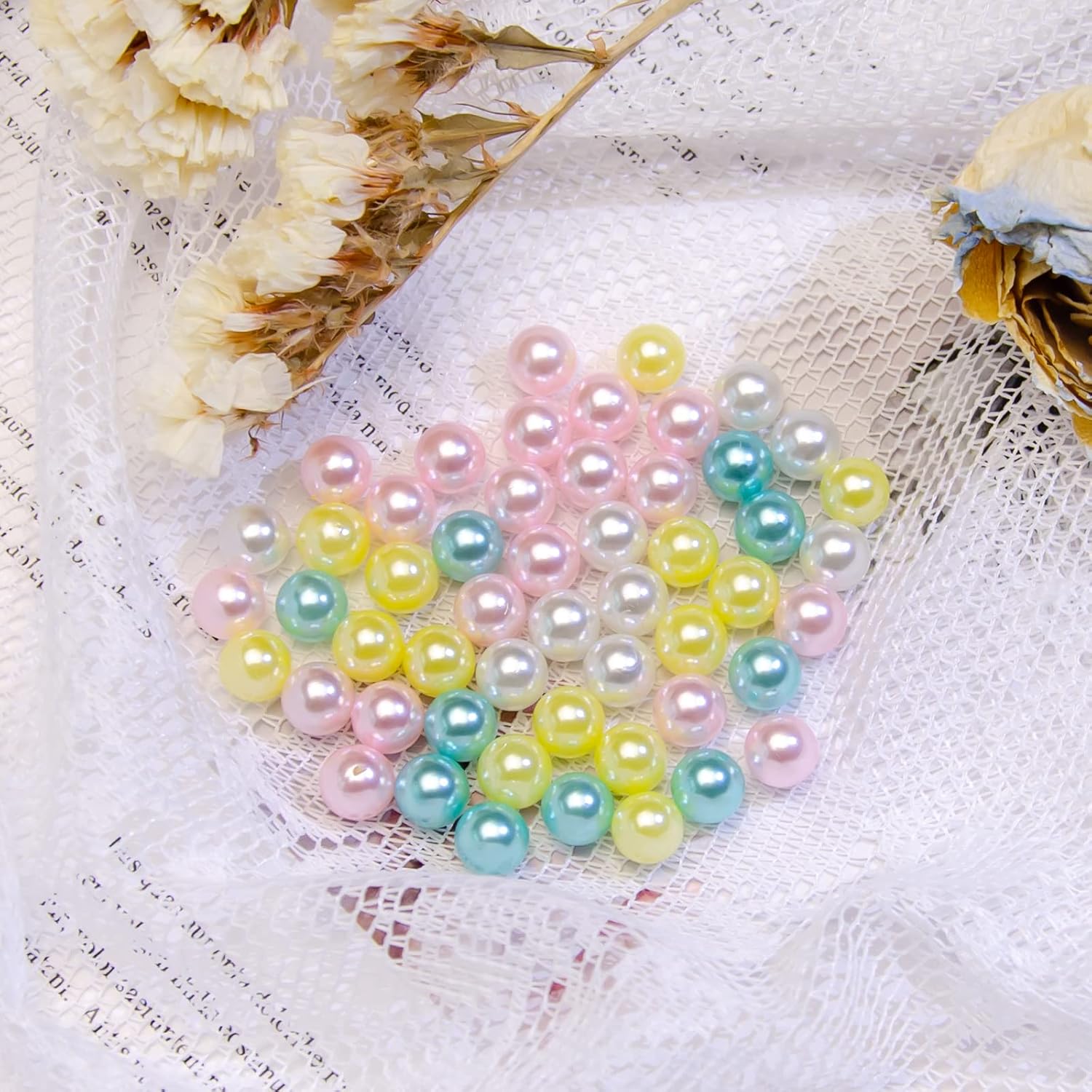 No Hole 900PCS 3-8mm Macaron Loose Pearls, Round Vase Fillers for Crafts, Weddings, Birthday Parties, Home Deco - Image 5