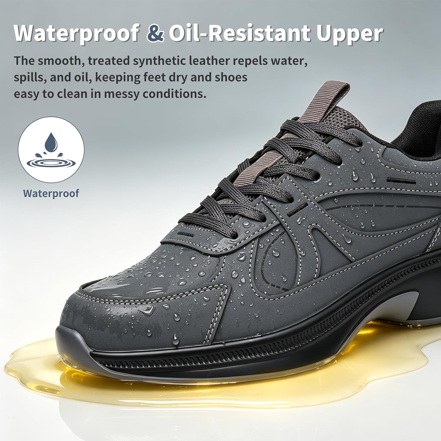 Men's Waterproof Non‑Slip Chef Work Shoes image 3