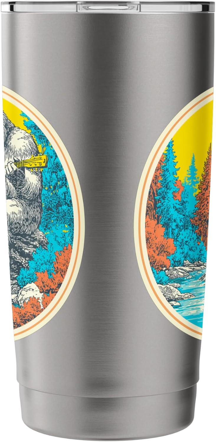 Yeti Play Guitar | Rock Star | 60s 70s Rock Music Stainless Steel Insulated Tumbler