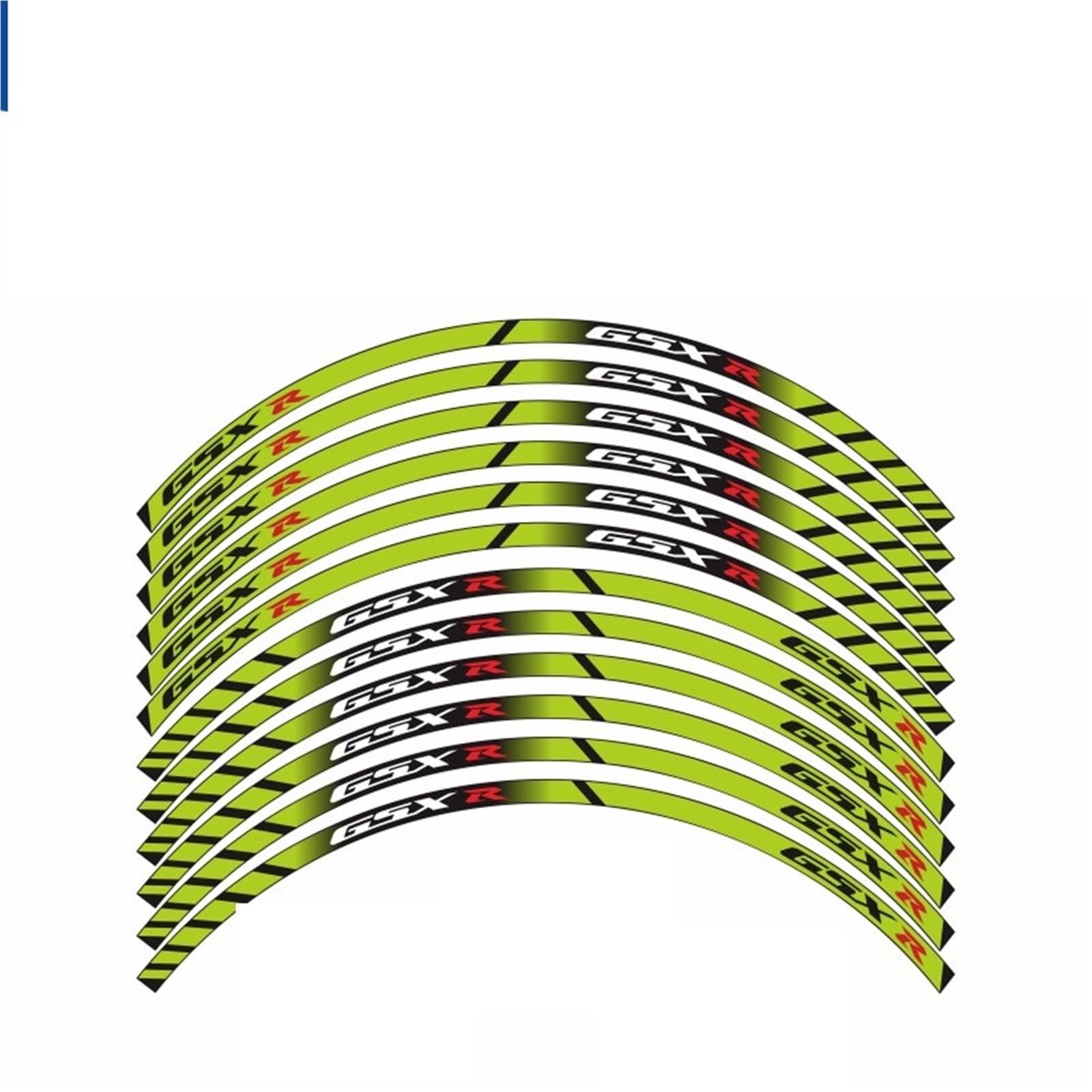 FGLFPXI Thick Edge Outer Rim Reflective Sticker Stripe Wheel Decals for S&uzuki GSXR 250 400 600 1000 750 GSXR1000R GSXR1000 GSXR600