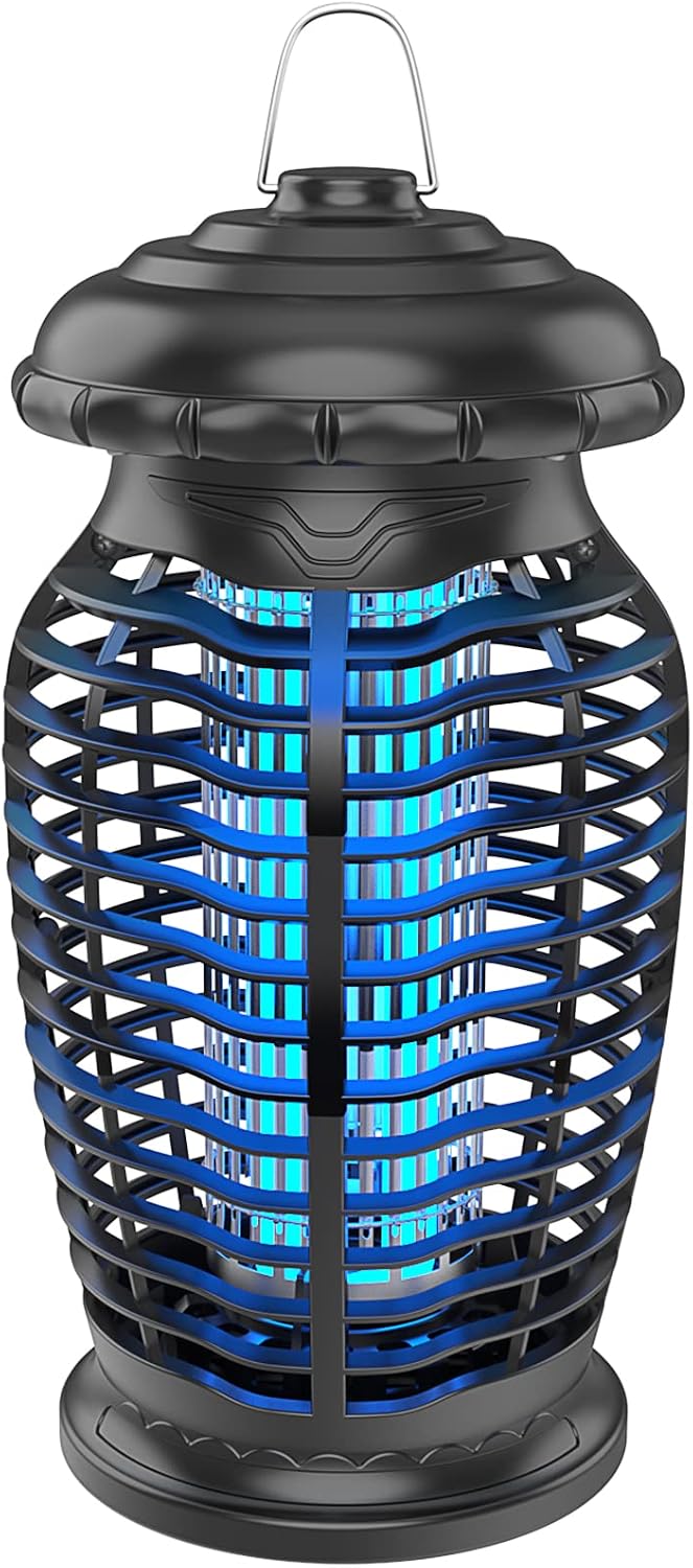 HousingFirst Bug Zapper Outdoor, 4200V Electric Mosquito Indoor, Killer, 18W Waterproof UV Light Insect Fly Trap for Home Backyard Garden, Black