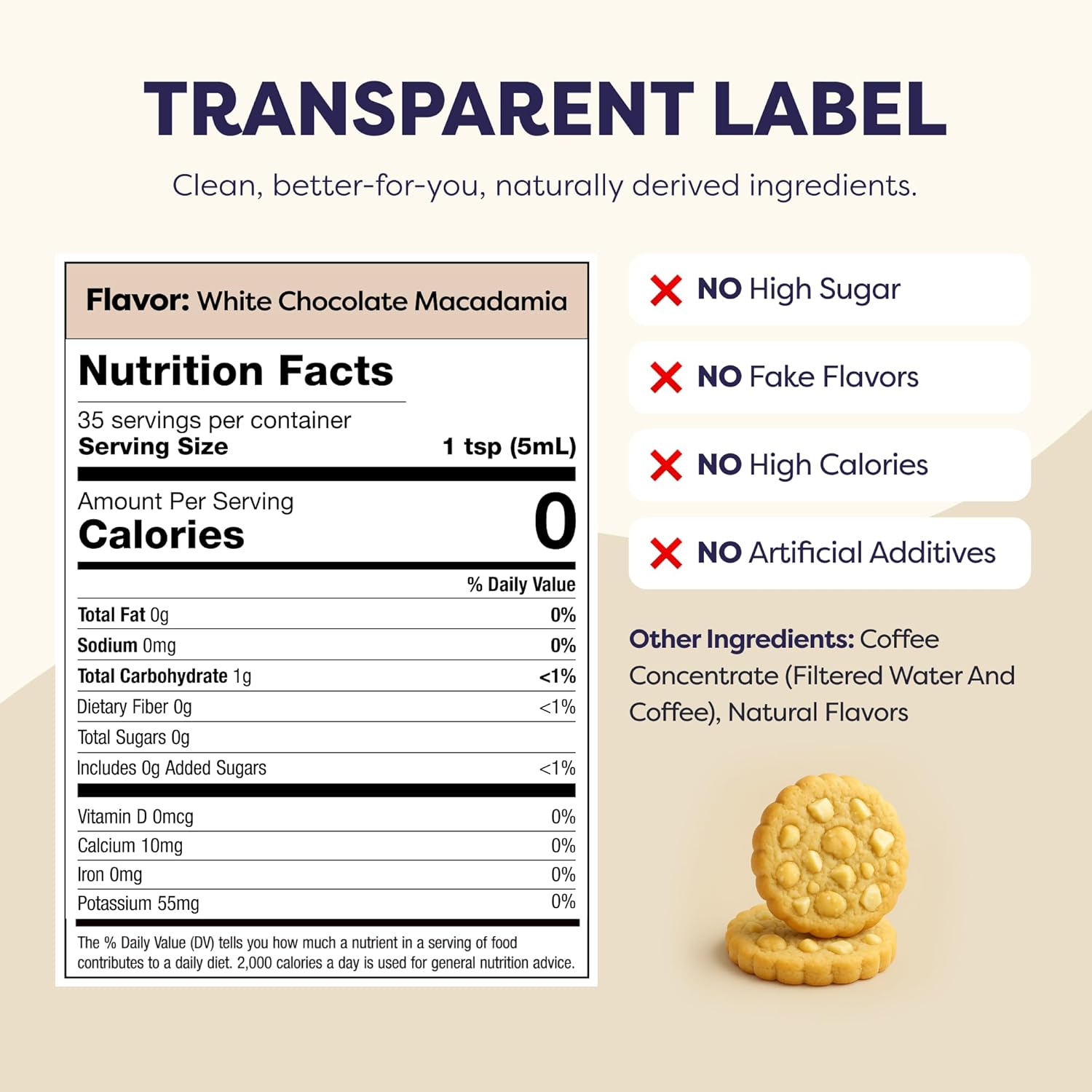 Coffee Concentrate - Limited Release Flavors - Cold Brew Coffee, Perfect for Hot or Iced Instant Coffees, Hot Drinks, Cold Brew Concentrate, 35 Servings - White Chocolate Macadamia