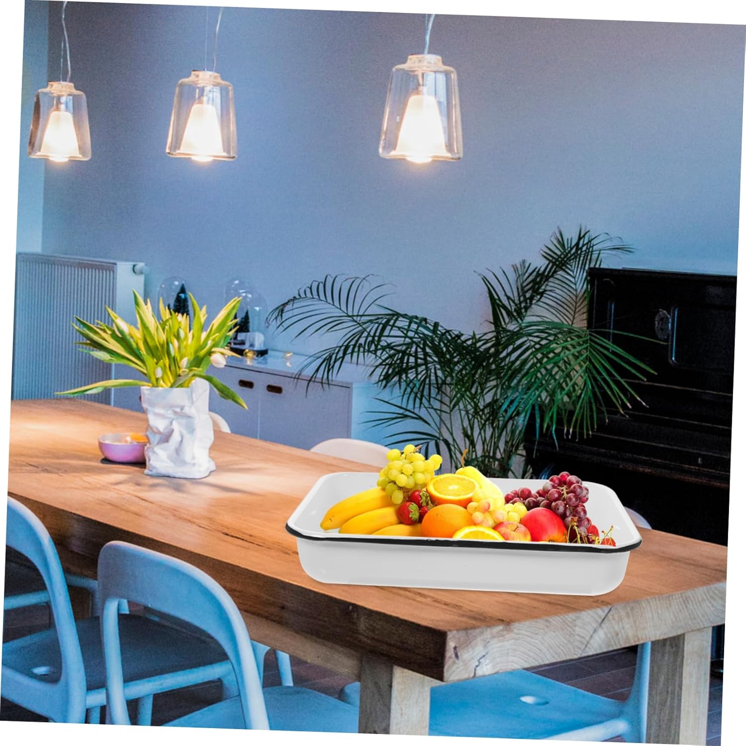 Amosfun Food Baking Sheet Set Non-stick Baking Pan Heat-resistant Wear-resistant Storage Tray Random Color