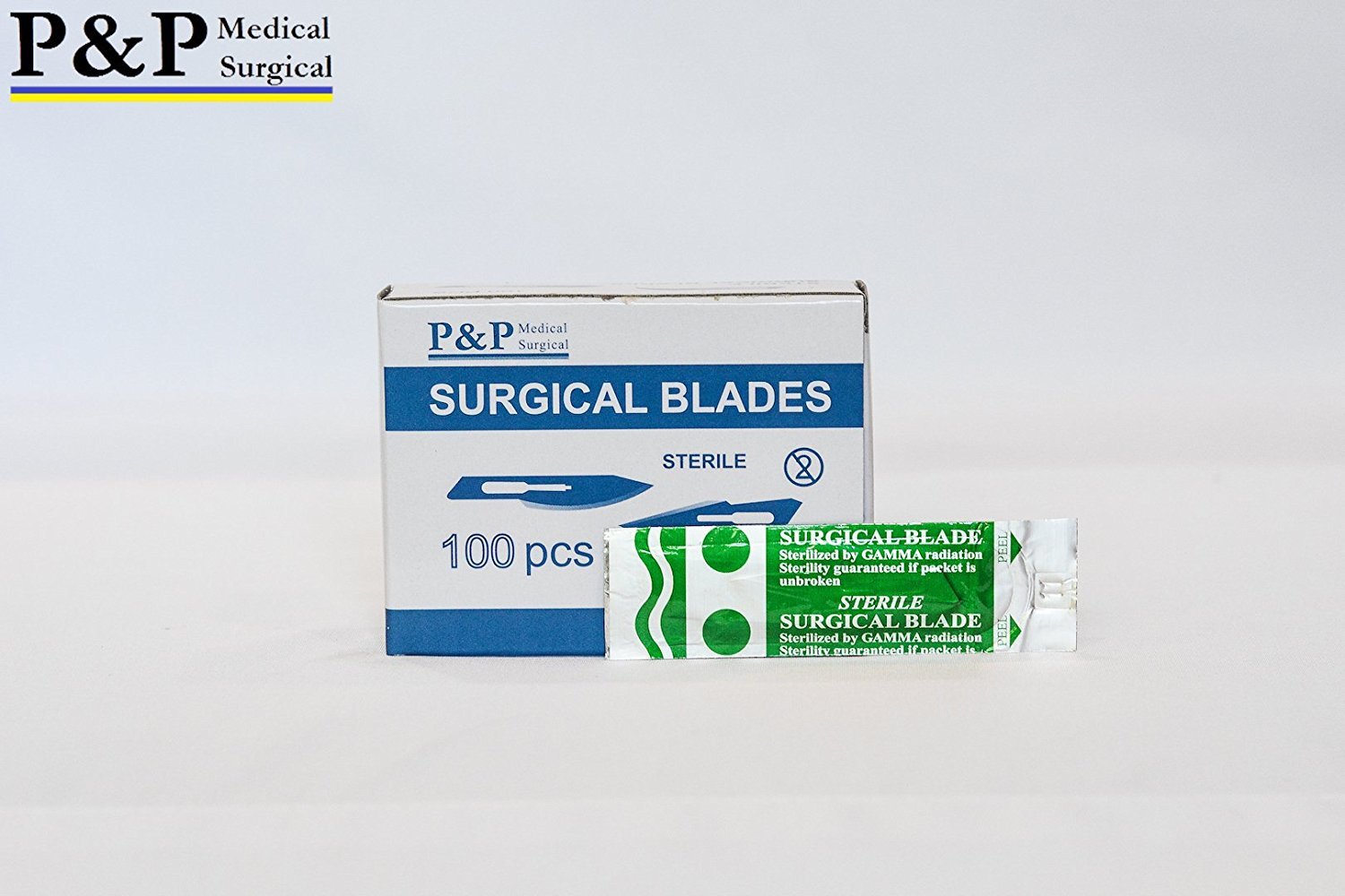 Disposable Surgical Scalpel Blades Sterile High Grade Carbon Steel 2.1% 10xx Individually Foil Wrapped Size 21 Box of 1000