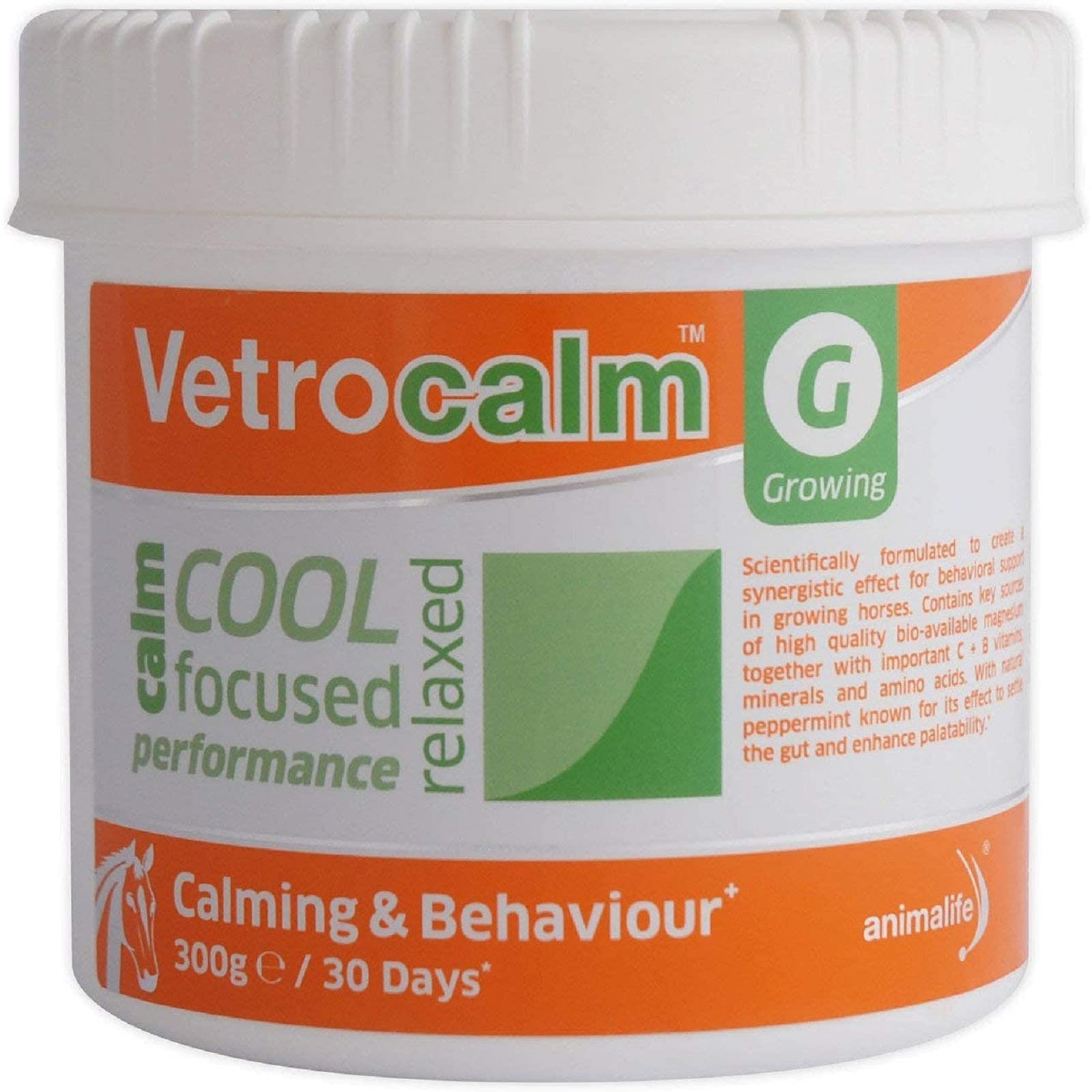 Animalife Vetrocalm Growing Calming Supplement 300g Clear