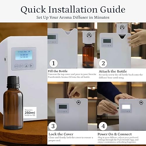 Miniatura 5 de Puro Sentido by Scentrade, Difusor Portato, Difusor de aromaterapia con tecnología Difusor de aceite esencial silencioso y sin agua, máquina de aire