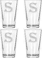 Vista 20 de Juego de 4 monogramas de copa de cerveza (M)