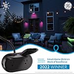 GE Cync Smart Plug, Outdoor Bluetooth and Wi-Fi Outlet Socket, Weather Resistant Plug, Works with Alexa and Google, Black (1 Pack)