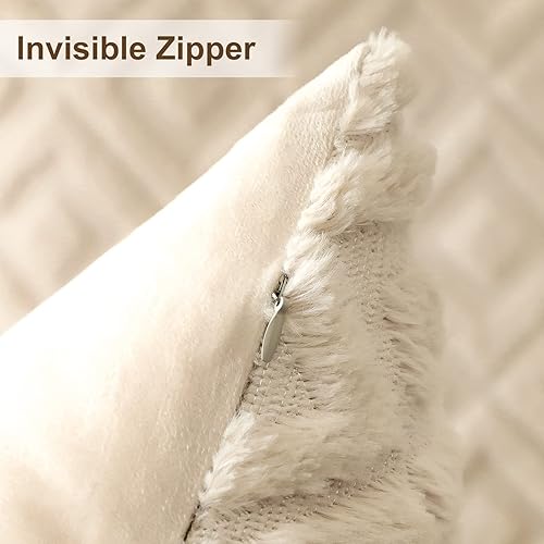 Miniatura 6 de OTOSTAR Pack of 2 Soft Plush Short Wool Velvet Decorative Throw Pillow Covers with 3D Square Loop Pattern Luxury Style - Couch Sofa Cushion Covers