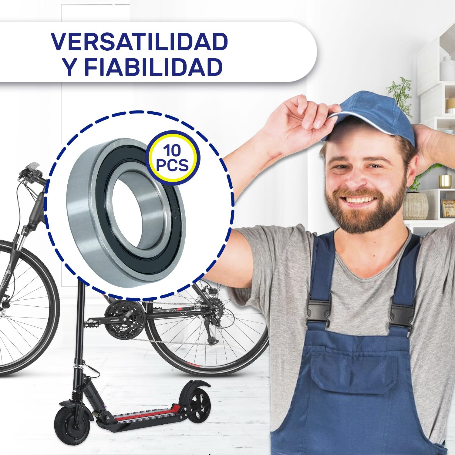 10 Piezas Rodamientos de Bolas 6209 2RS para el Motor con Tamaño 45x85x19 mm - MONTERAL