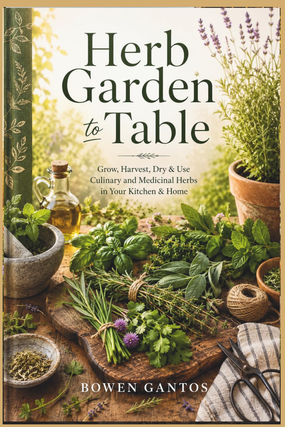 HERB GARDEN TO TABLE: Grow, Harvest, Dry & Use Culinary and Medicinal Herbs in Your Kitchen & Home