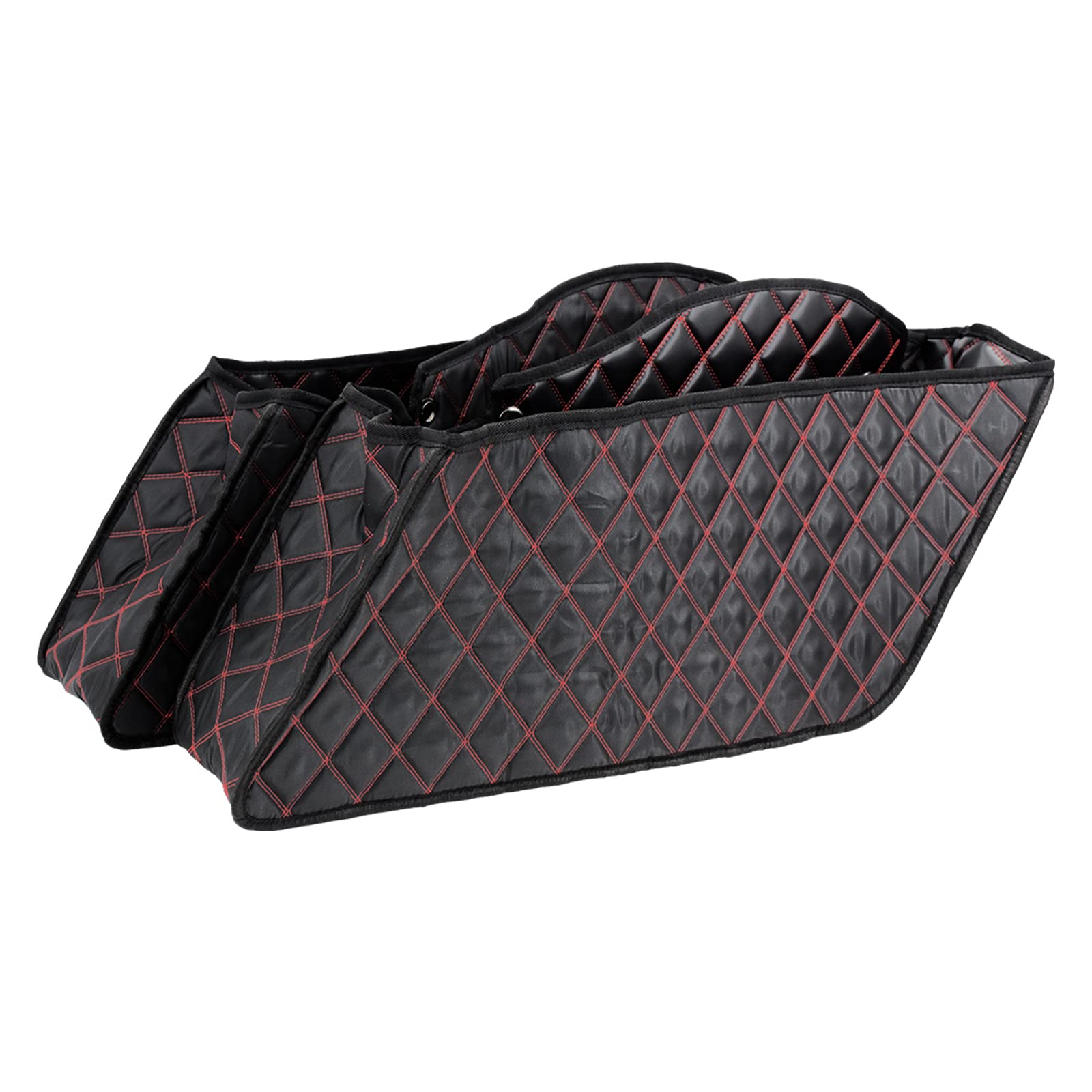 Motorrad Drop-In Satteltasche Liners Nicht Stretched Non-Tapered Passt Für Harley Facotry Satteltasche Hosen Touring Road King Road Glide Street Glide Electra Glide 2014-2023 Rotes Gewinde