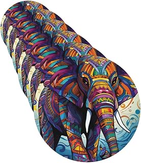 6 Pcs Car Air Fresheners Hanging Scented Cards for Car Fresheners Colorful Elephant Car Aromatherapy Tablets Funny Hanging Air Freshener for Car Rearview Mirror Pendant