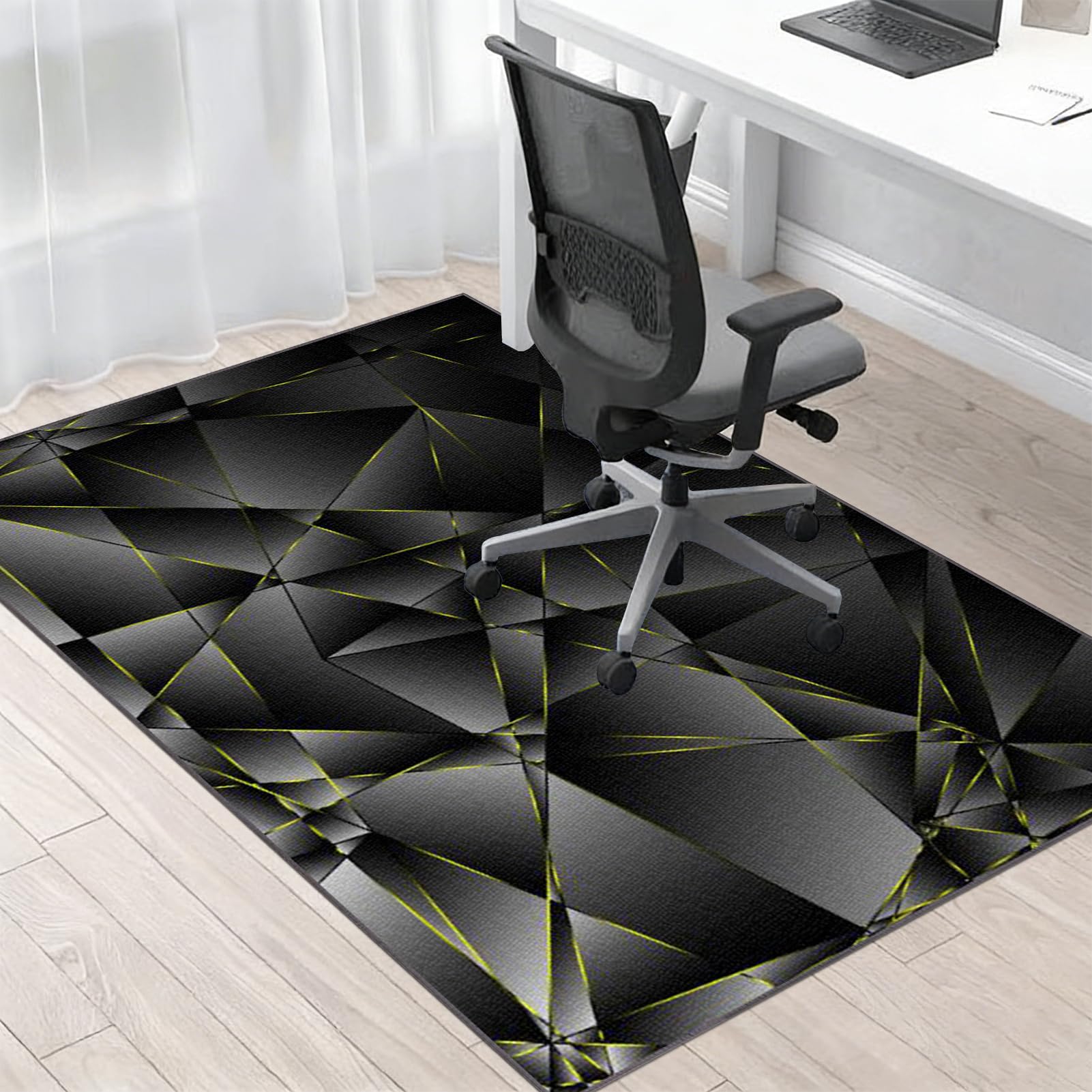 Alfombra Silla Gaming, Alfombrilla para Silla de Oficina, Protector Suelo Silla Ruedas, Alfombrilla Protectora para Suelos para Suelos Duros, Tapete de Protección de Madera 100 x 120 cm