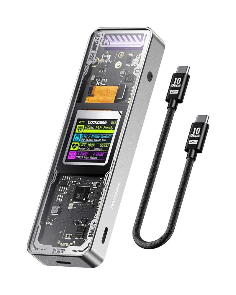 Amazon.co.jp: DOCKCASE M.2 NVMe SSD 外付けケース USB 3.2 Gen