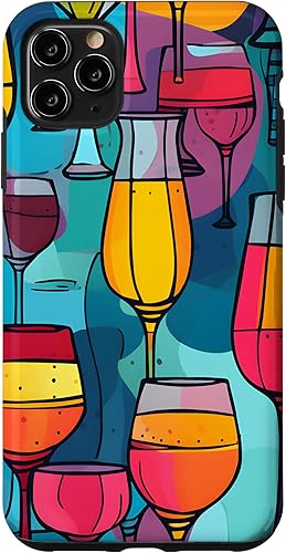 Estuche de arte abstracto vibrante para iPhone 11 Pro Max