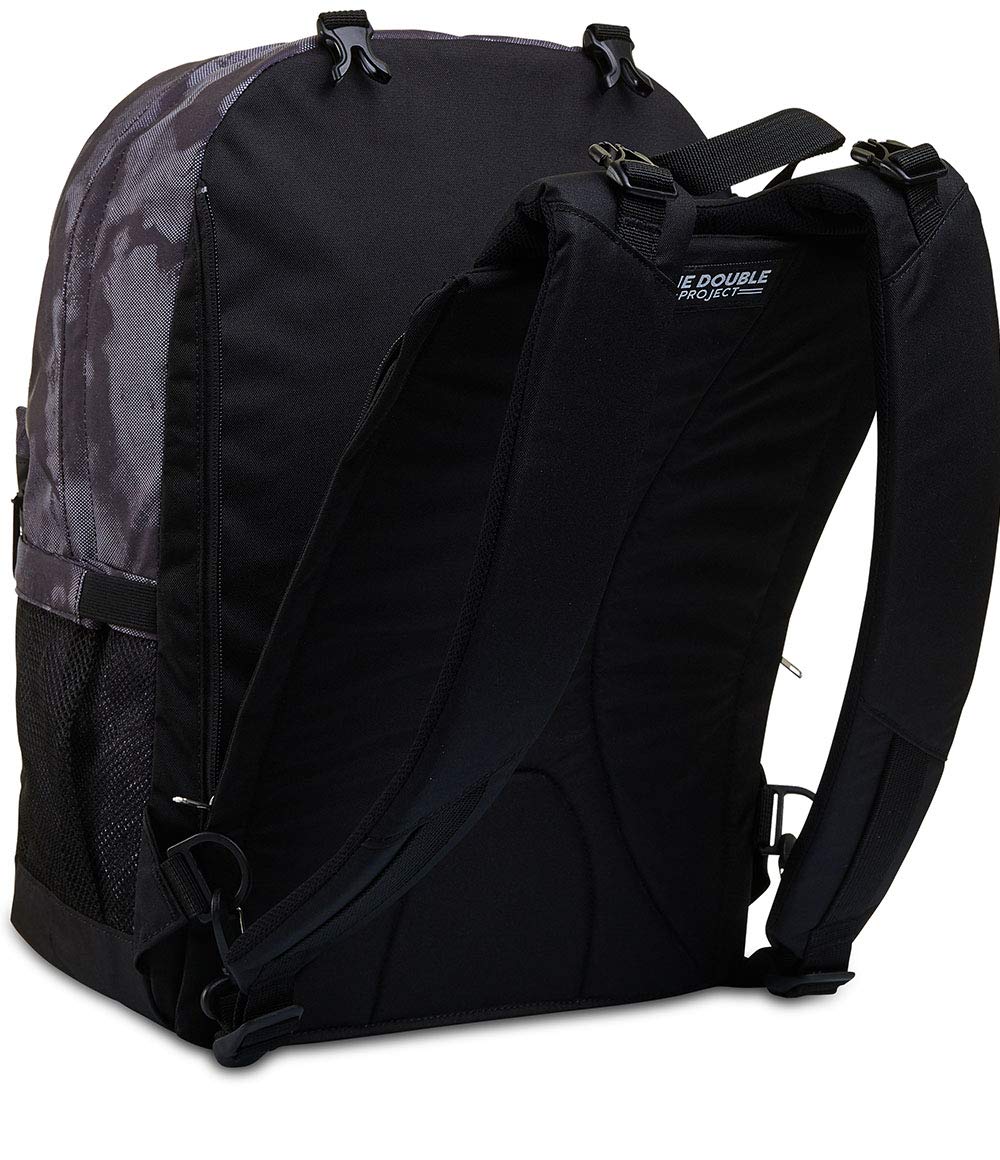 Seven Wende-Rucksack, aus nachhaltigem Stoff, Geräumige Schultasche für Teenager, Mädchen & Jungen, 2 Muster, für Schule, Sport&Freizeit, Doubleface; mit Kopfhörern, dunkelgrau, SMOKED CAMO