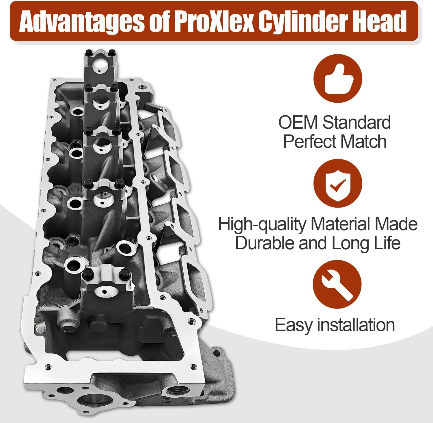 New Cylinder Head Assembly Fit for Dodge Dakota Durango Ram 1500 Chrysler Aspen, Fit for Jeep Commander Grand Cherokee 2000-2007 4.7L V8 Left Driver Side Replaces# 53020801AD