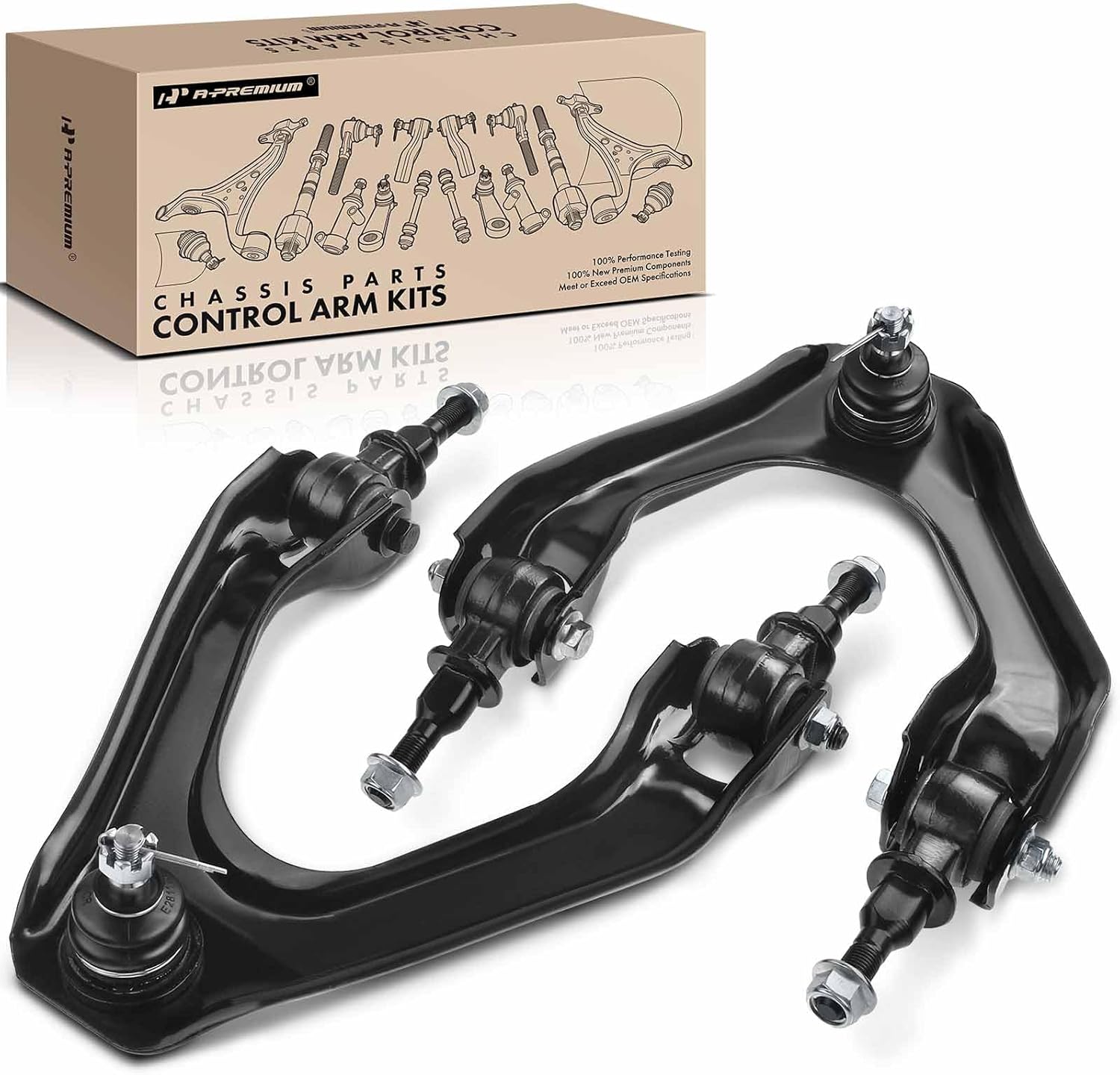 A-Premium 2 x Front Upper Control Arms, with Ball Joint & Bushing, Compatible with Honda Accord 1990 1991 1992 1993