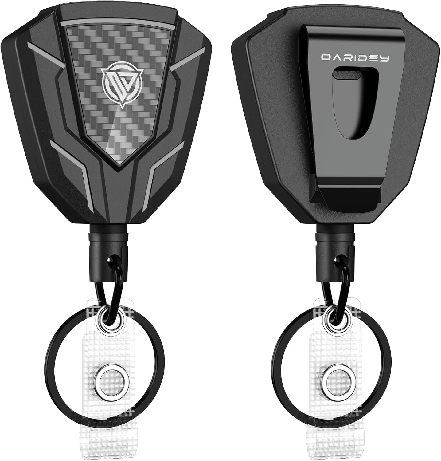 Llavero Retráctil, 2 Unidades, Mosquetón, Clip Para F