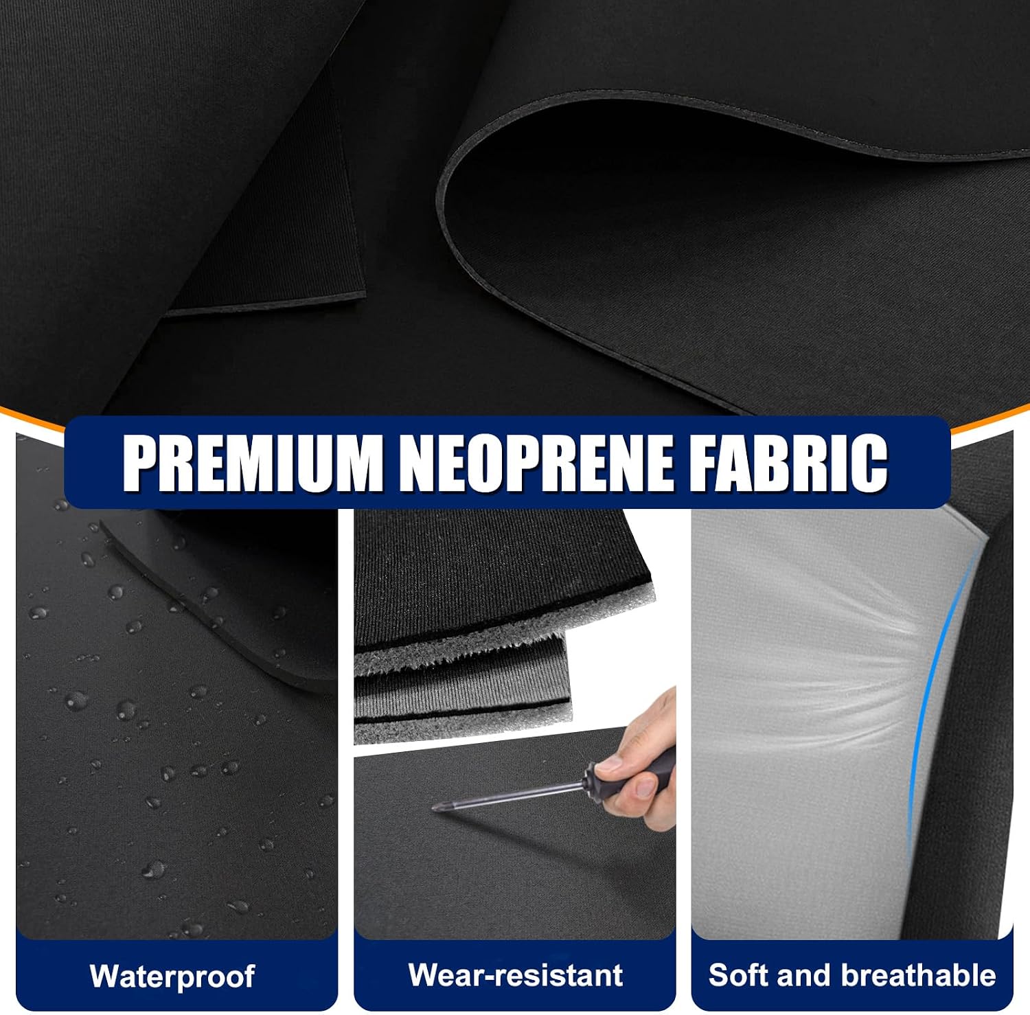 Seat Cover Compatible with Coleman KT196/CK196-T/200GK, Bench Seat Cover with Seat Belt Hole, Neoprene Fabric Waterproof and Sratch-Resistant Go Kart Seat Protector