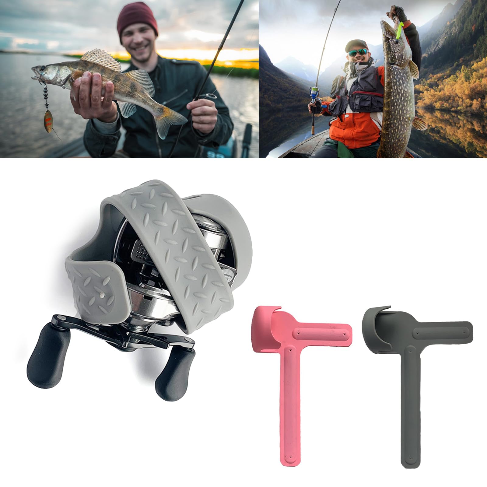 Carrete de pesca de silicona anticolisión, protector impermeable para ruedas giratorias, carrete de arrastre