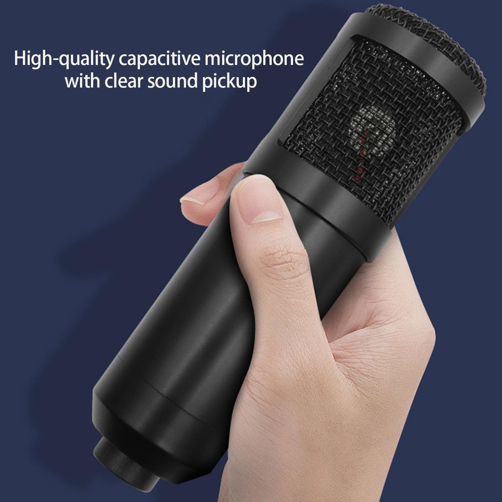 Podcast Setup per più dispositivi con scheda audio V8S con modulazione vocale e microfono antirumore BM800 per Content Creators Podcast Strumento di registrazione