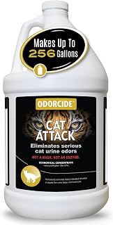 Odorcide Cat Attack Concentrate: Pro Cat Urine Odor Eliminator for Carpet, Upholstery, Litter Box & All Surfaces