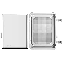 Vista 49 de Waterproof Electrical Junction Box IP67 ABS Plastic Enclosure with Hinged Cover with Mounting Plate, Wall Brackets