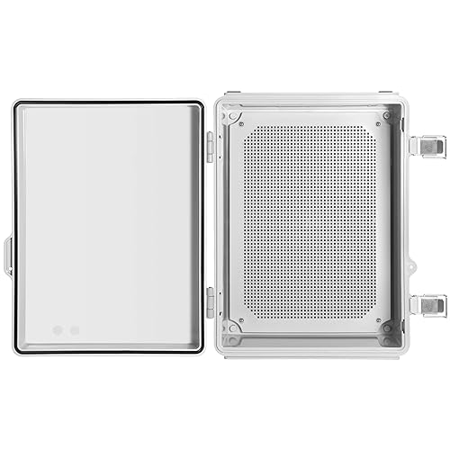 Miniatura 4 de Ordentlich Caja de conexiones eléctricas impermeables IP67 carcasa de plástico ABS con cubierta con bisagras con placa de montaje, soportes de pared