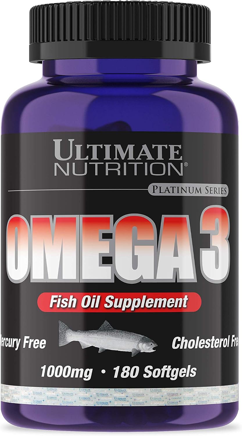 Amazon.com: Ultimate Nutrition Omega 3 Fish Oil Supplement, Maintains  Cardiovascular Health, Contains 180mg EPA and 120mg DHA, Helps in Digestion  and Absorption, 1000mg, 180 Softgels : Health \u0026 Household