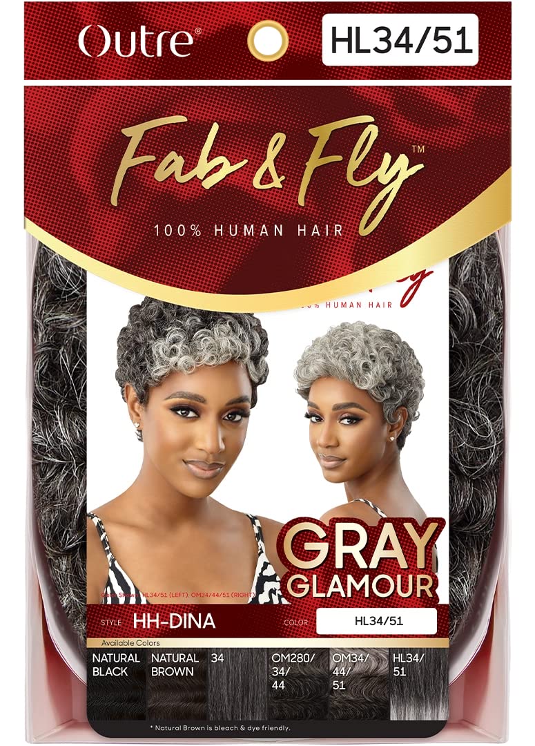 Outre Fab & Fly Full Cap Wig Gray Glamour - HH - DINA (34)