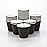 Restaurantware 8 Ounce Disposable Cups Pack of 25 Double Wall Hot Cups-Lids Sold Separately, Designed with a Rippled Wall and Black Paper Insulation, Ideal for Coffee, Hot Chocolate, and Tea