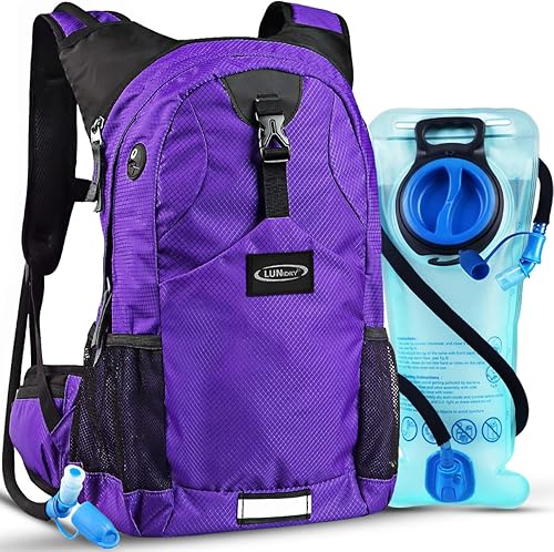 Miniatura 11 de Mochila de hidratación con aislamiento térmico con bolsa de agua a prueba de fugas de 2 litros, sin BPA, perfecta para correr, ciclismo, senderismo,