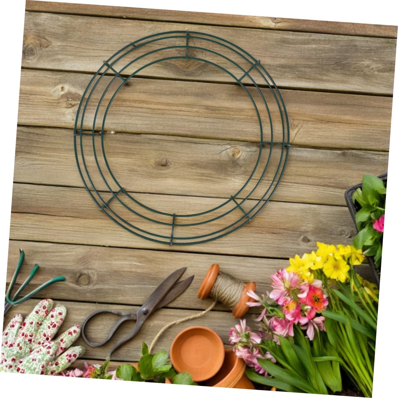 ABOOFAN 2pcs Wreath Floral Crafting Frames for Christmas Decorations Elegant Design for Flower Arrangements for Holiday Centerpieces