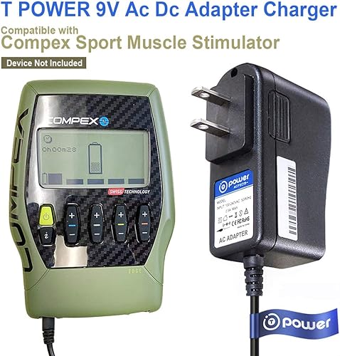 Miniatura 2 de T POWER Cargador adaptador de corriente alterna de 9 V compatible con Compex Sport Elite 2.0, Performance 2.0 Edge 2.0. Fuente de alimentación de
