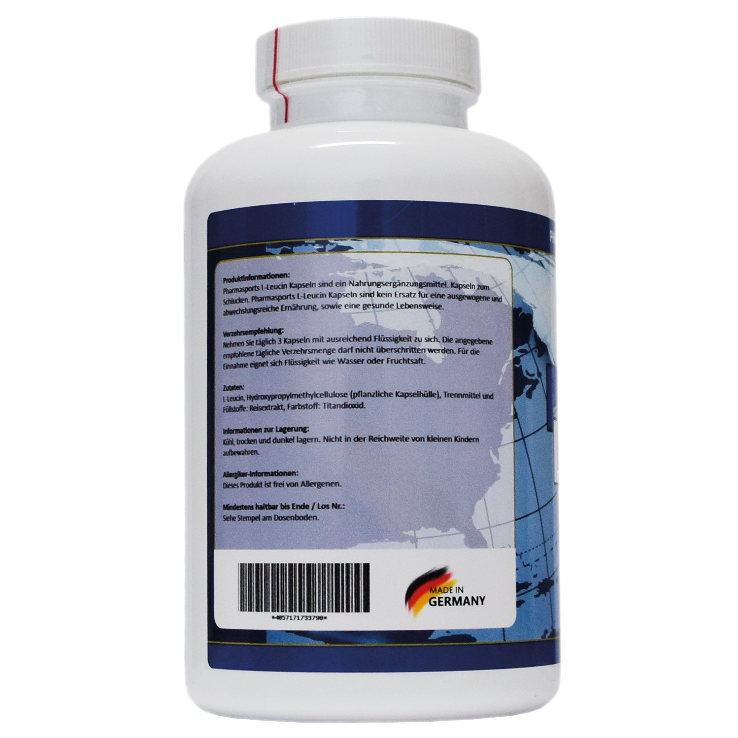 L-Leucin 3000 mg pro Dosis - 240 Kapseln - essenzielle Aminosäure