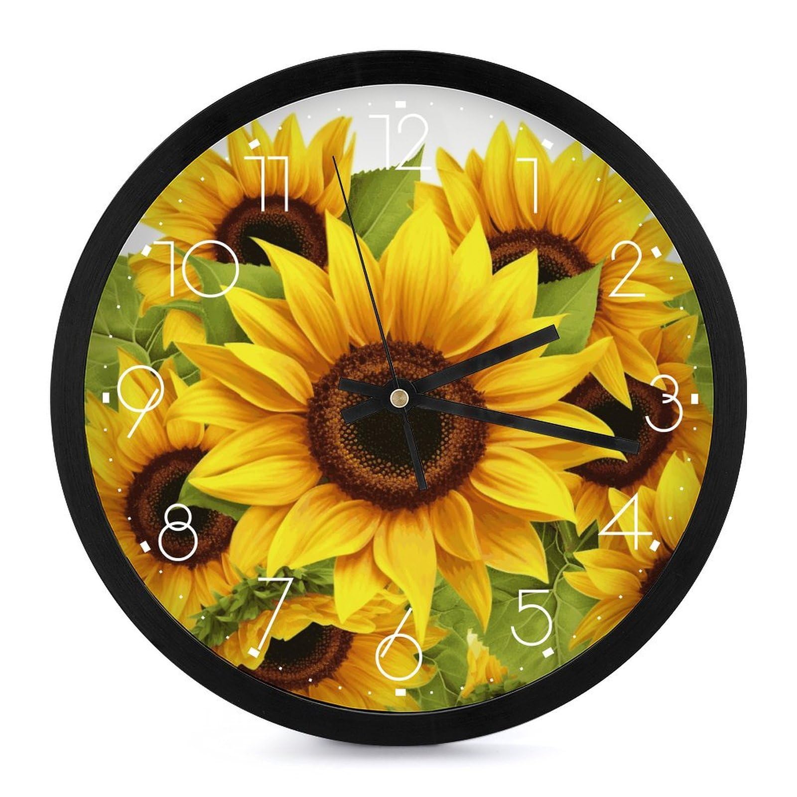 Horloge murale silencieuse sans tic-tac avec grands chiffres