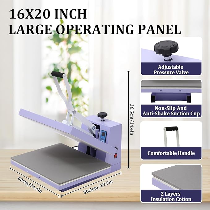 Termofijadora Festisoul 16x20 Pulgadas, Sublimadora Digital para Camisetas miniatura 3