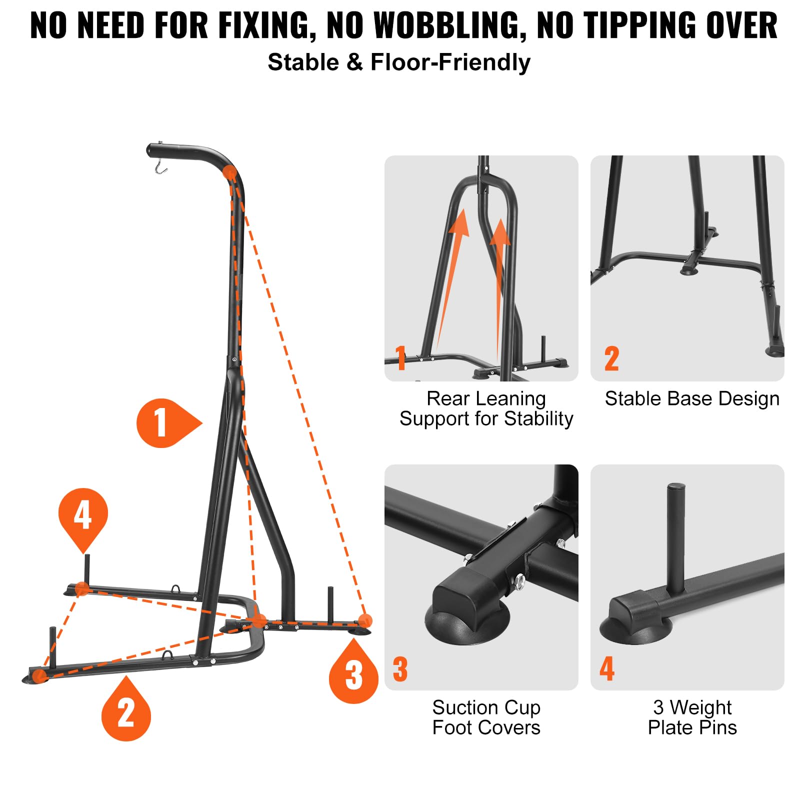VEVOR Boxsackständer Soporte para Saco de Boxeo, Adultos Unisex
