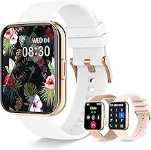 Iaret Women's Smart Watch, 1.85 Inch Smartwatch with Calls, 3 Straps, Bracelet Activity Sports Watch 100 Modes, Female Function, Pedometer Heart Rate Monitor Sleep Monitor, Android iOS Gift
