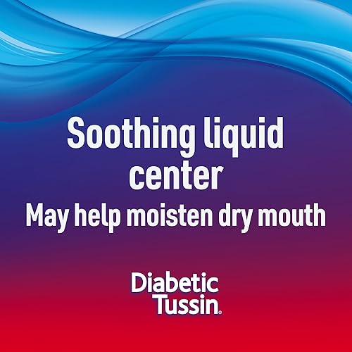 Miniatura 5 de Diabetic Tussin Gotas para el dolor de garganta y la tos sin azúcar, cereza silvestre, 15 unidades, pastillas sin sodio con centro líquido calmante