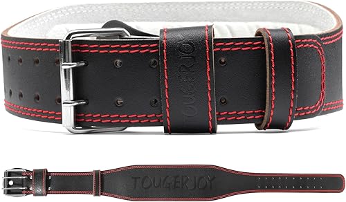 Miniatura 8 de Genuine Leather Weight Lifting Belt for Men Double Prong Power Belt Heavy Duty - Strong, Stabilizing Back Support for Deadlifts, Squats Powerlifting