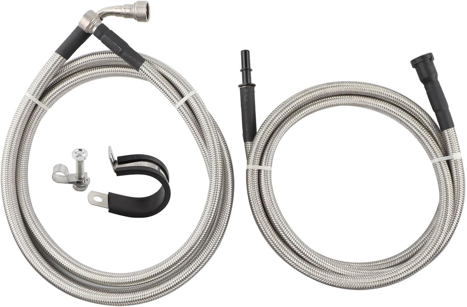 MUCO New Stainless Fuel Line kit 89682TKGZ Flexible Braided Lines Stainless Steel for Chevy Tahoe 2008 2009 2010 2011 2012 2013 2014 4.8L 5.3L 6.0L 6.2L V8 Fuel Line Kit