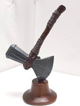 Tabletop stonebreaker Axe Home Decor Paper Weight Mjolnir Hammer and Foam Stormbreaker Axe Props Replica. Cosplay Hammer Axe Relaxation for Office, Living Room, or Bedroom, 6.25 Tall