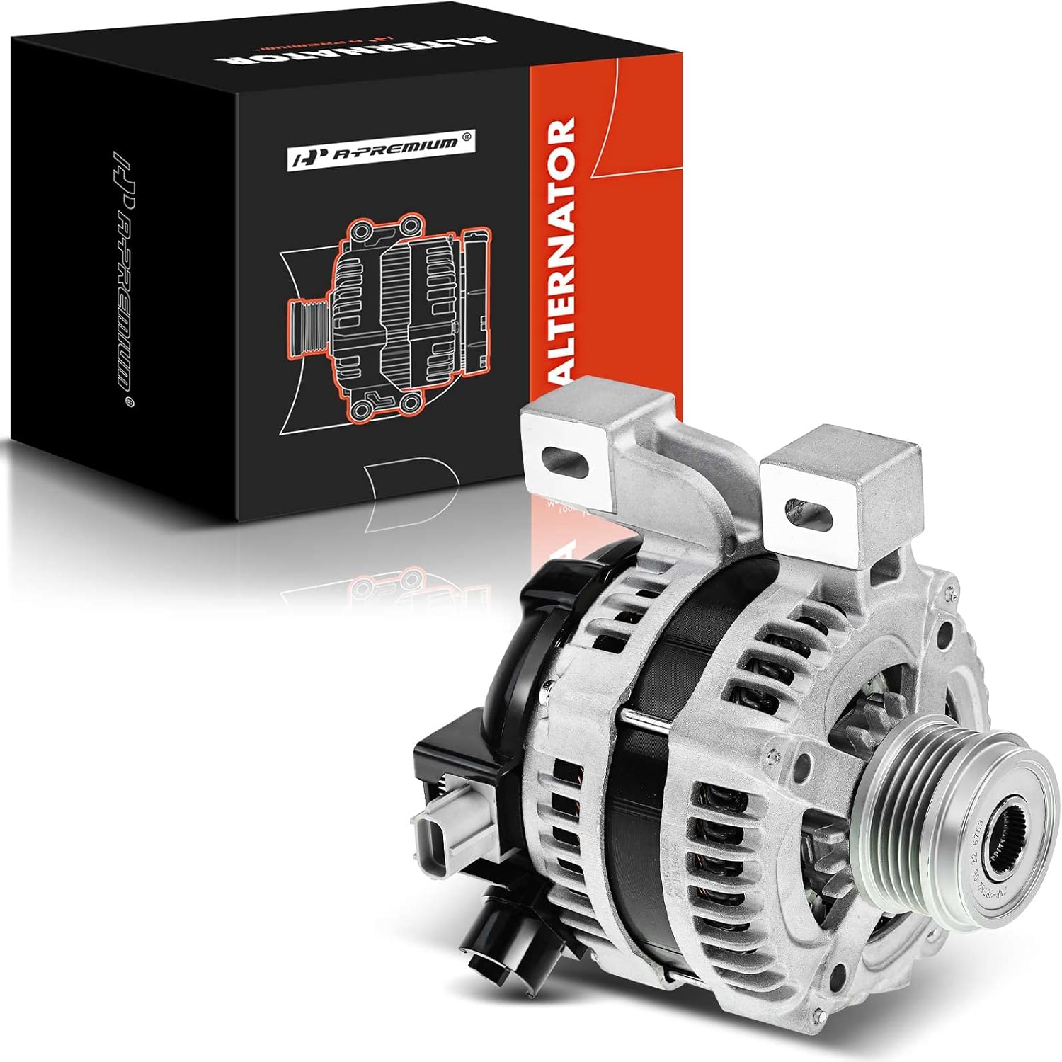 A-Premium Alternator Compatible with Volvo C70 2006, S40 V50 2005-2006, 2.4L 2.5L, 150Amp 12V Clockwise 5-Groove Clutch Pulley, Replace# 104210-5740, 104210-3560, 104210-4640